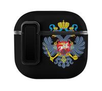 Coat of Arms of Russia Headphone & Earphone Cases Compatible with Airpod 4 Scratch-Resistant PC Protective Cover with Secure Buckle