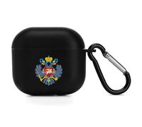 Coat of Arms of Russia Headphone & Earphone Cases Compatible with Airpod 4 Scratch-Resistant PC Protective Cover with Keychain