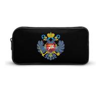 Coat of Arms of Russia Pencil Case Large Capacity Pen Pouch Office Supplies Organizer Portable Makeup Bag for Travel