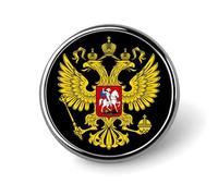 Coat of Arms of Russia Round Brooches Colorful Fashion Button Pins Badge for Backpacks Shirts Scarf