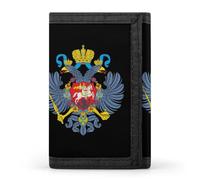 Coat of Arms of Russia Slim Men's Wallets with 8 Card Holders Minimalist Trifold Travel Purse