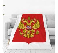 Coat of arms of Russia Throw Blanket Russia Emblem Flannel Blankets for Russians Couch Bed Sofa 50"x40"