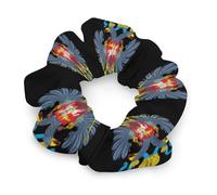 Coat of Arms of Russia Women Scrunchies for Ponytail Holders Soft Satin Elastic Hair Ties for All Hair Types