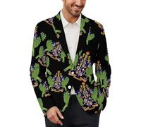 Coat of Arms of Saint Lucia Mens Blazer Formal Business Suit Jackets Coat