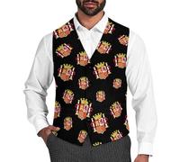 Coat of Arms of Spain Men's Suit Vest Formal Dress Waistcoat Vest Casual Business Vests for Suit Or Tuxedo 2XL