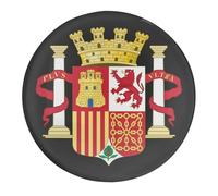 Coat of Arms of Spain Novelty Fridge Magnets Glass Refrigerator Stickers Decor for Home Office 1.2"