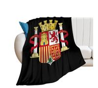 Coat of Arms of Spain Printed Throw Blanket 250g Soft Cozy Flannel Throw Blankets for Bed Sofa Couch