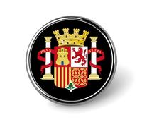Coat of Arms of Spain Round Brooches Colorful Fashion Button Pins Badge for Backpacks Shirts Scarf