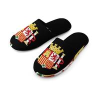 Coat of Arms of Spain Soft Cotton Slippers for Men Non-Slip Breathable House Slippers Indoor Outdoor