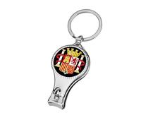 Coat of Arms of Spain Trendy Nail Clippers Metal Heavy Duty Sharp Toenail Fingernail Cutter with Nail File