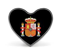 Coat of Arms of Spain Unisex Novelty Brooches & Pins Heart Metal Lapel Badge for Clothing Shawl Hat