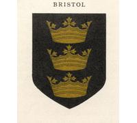 Coat of arms of the Diocese of Bristol. From Cathedrals published 1926. Poster Print by Ken Welsh (12 x 15)