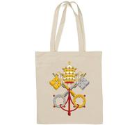 Coat Of Arms Of The Holy See And Vatican City Natural Cotton Tote Bag White
