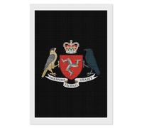 Coat of Arms of The Isle of Man Diamond Art Painting Kits for Adults Beginner DIY Square Rhinestones 5D Picture Shining Full Drill Paintings Home Decor Gifts