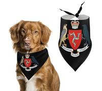 Coat of Arms of The Isle of Man Funny Dog Bandanas Adjustable Pet Neckerchief Summer Triangle Scarf for Small Medium Large Pets