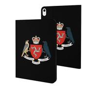 Coat of Arms of The Isle of Man Funny Tablet Cases Multi-Viewing Angels Trifold Stand Case Compatible with iPad Series