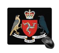 Coat of Arms of The Isle of Man Printed Square Gaming Mouse Mat Soft Non-Slip Computer Game Mice Pad for Home Office Laptops