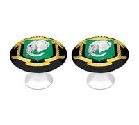 Coat of Arms of The Ivory Coast Round Cabinet Pulls Drawer Knobs 1.1 Inch Handles for Kitchen Dresser Set of 2