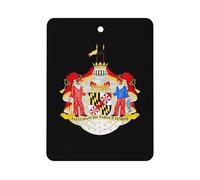 Coat of Arms of The State of Maryland Car Air Freshener Automotive Aromatherapy Tablets Hanging Scented Cards Rearview Mirror Square