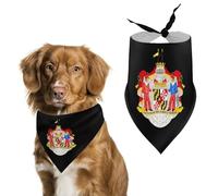 Coat of Arms of The State of Maryland Funny Dog Bandanas Adjustable Pet Neckerchief Summer Triangle Scarf for Small Medium Large Pets