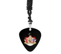 Coat of Arms of The State of Maryland Guitar Pick Necklace Metal Pendant Necklaces Jewelry Rock Accessories Gifts for Women Men