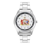 Coat of Arms of The State of Maryland Simple Stainless Watch Fashion Designer Wristwatch Easy Reader Analog Watches Gifts for Men