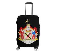 Coat of Arms of The State of Maryland Suitcase Cover Travel Luggage Protector Elastic Washable Baggage Covers Fits 19-32 Inch