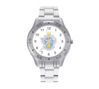 Coat of Arms of The Ukrainian State Business Watches for Men Stainless Steel Strap Watch Casual Wrists Accessories Boyfriend Father Gift