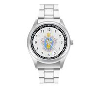 Coat of Arms of The Ukrainian State Business Watches for Men Stainless Steel Strap Watch Wrists Boyfriend Father Gift