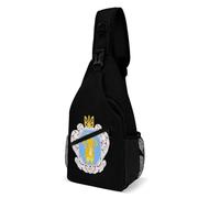 Coat of Arms of The Ukrainian State Men's Crossbody Chest Sling Bag for Travel Hiking Lightweight Shoulder Bags with Small Side
