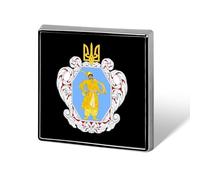 Coat of Arms of The Ukrainian State Square Shape Brooches Pins Lightweight Metal Lapel Pin Memorial Badges Jewelry Gift