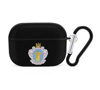 Coat of Arms of The Ukrainian State Stylish Case Cover Compatible with AirPods Pro Hard PC Protector with Keychain