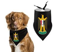 Coat of Arms of The United Arab Republic Cute Dog Bandanna Scarf Printed Adjustable Triangle Pet Kerchief for Dogs And Cats