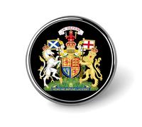 Coat of Arms of The United Kingdom in Scotland Round Brooch Pins Badge Printed Button Tie Lapel Backpack Pin Decoration for Women Men