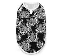 Coat of Arms of United Kingdom Dog Shirts Summer Pet Clothes Comfort T-Shirts Vest Sleeveless Tank Top for Cats Dogs L