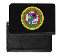 Coat of Arms of United Provinces of New Granada Leather Passport Holder ID Card Protector Portable Cover Case Travel Wallet for Men Women