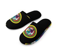 Coat of Arms of United Provinces of New Granada Men's Cozy House Slippers Winter Warm Shoes with Anti-Slip Sole for Travel Indoor Outdoor