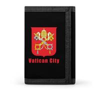 Coat of Arms of Vatican City Casual Wallet for Men Minimalist Trifold Wallet ID Card Holder Coin Purse Wallet