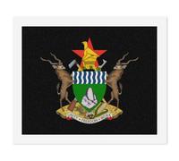 Coat of Arms of Zimbabwe Wall Art Posters & Prints Stylish Digital Paintings Wall Hanging Decor for Bedroom Living Room