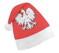 Coat of Arms Polska Poland Eagle Unisex Christmas Hat Soft Classic Funny New Year Festive Party Santa Cap Office Family Adult