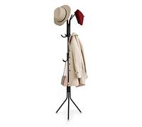 Coat Rack 175cm Coat Rack Stand with 12 Hooks Metal Clothes Stand Rack Hat Jacket Hanger for Bedroom Freestanding Clothes Holder Rack for Home Hallway Entryway NO Tools Required Black