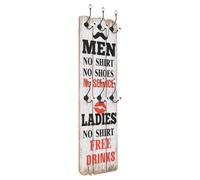 vidaXL Wall-Mounted Coat Rack with 6 Hooks 120x40 cm Men Ladies