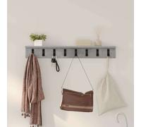 Coat Rack Modern Wall-Mounted Concrete Grey 80x10.5x10.5cm Engineered Wood Hooks