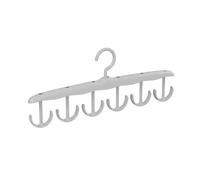 Coat Rack Portable 12-Hook Multi-Functional Hanger Clip Wave Hook Closet Organizer(Grey)