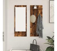 vidaXL Wall-Mounted Coat Rack with Shelf Smoked Oak 70 x 10 x 90 cm