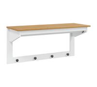 vidaXL Coat Rack HILL White and Honey Brown 90 x 35 x 41.5 cm