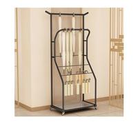 Coat Rack Stand with Umbrella Holder & Walking Stick Holder, Portable Storage nizer for Hallway, Home & Hotel, Black with Rainwater Drainage Tray