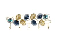 Coat Rack Wall Mounted Clothes Storage Rack Metal Ginkgo Leaf Clothes Hooks Entrance Clothes Hooks Living Room Bedroom Test Room Mounted Racks