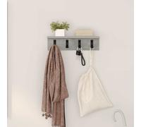 vidaXL Wall-Mounted Coat Rack Concrete Grey 40 x 10.5 x 10.5 cm