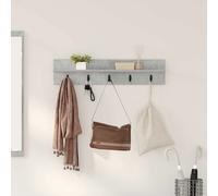 vidaXL Wall-Mounted Coat Rack Concrete grey 80 x 10.5 x 18 cm, Entryway Furniture, Modern Hooks, Functional Storage, Versatile Organizer, Wall Shelving Unit, Stylish Hallway Decor